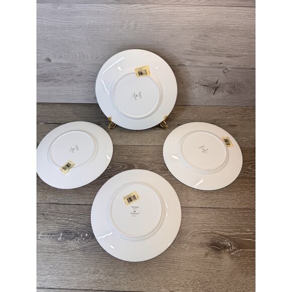 Wedgwood Vera Wang 9” Green Pineapple Gold Trim Accent Salad Plate-Set Of 4 - Picture 5 of 8